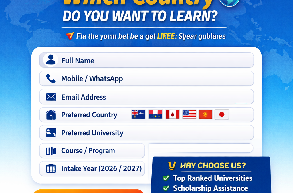 Which Country & University Do You Want to Study In? Ideal Study Abroad Services Will Fulfill Your Dream – March 2026 Intake